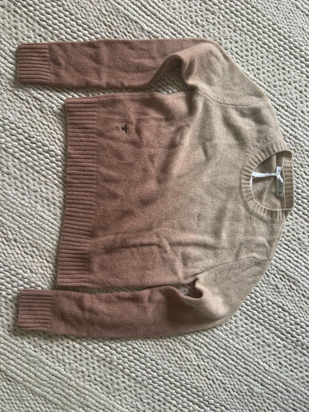 DIOR - Pink Ombre Bee Embroidered Cashmere Sweater size 4